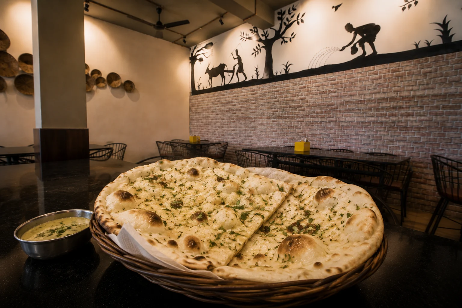 Wheat Roti - Veg dish at The Farmer's Kitchen Shirwal
